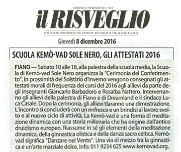 Kemò-vad Cerimonia del Conferimento 2016